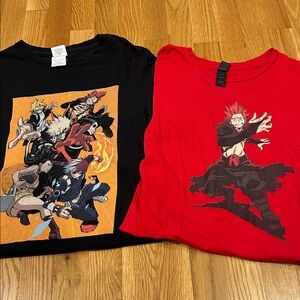 2 anime T-shirts, size S